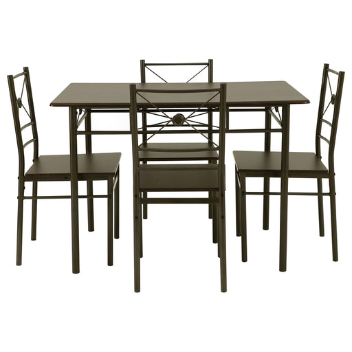 Anna 5-piece Rectangular Dining Set Dark Bronze - Just Furniture (PA) - Multi Location