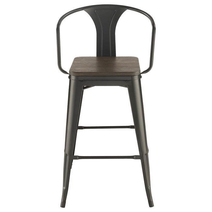 Cavalier 3-piece Square Bar Table Set Dark Elm and Black - Just Furniture (PA) - Multi Location