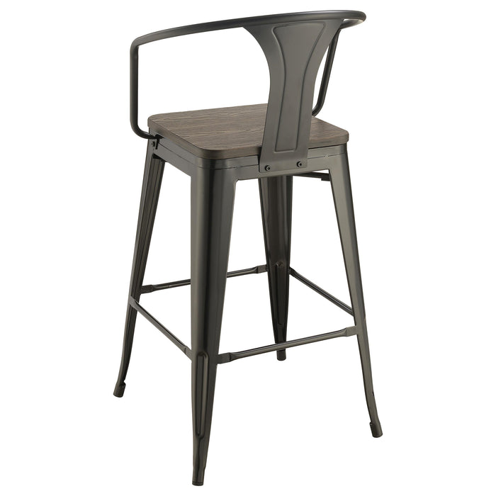 Cavalier 3-piece Square Bar Table Set Dark Elm and Black - Just Furniture (PA) - Multi Location