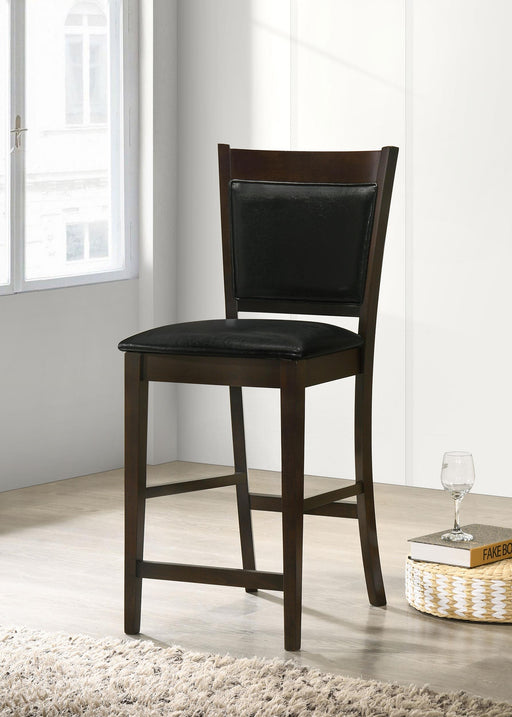 Jaden Upholstered Counter Height Stools Black and Espresso (Set of 2) - Just Furniture (PA) - Multi Location