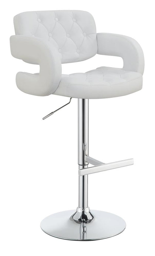 Brandi Adjustable Bar Stool Chrome and White - Just Furniture (PA) - Multi Location