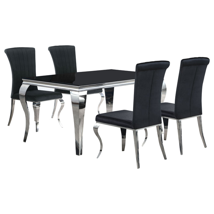 Carone 5 Pc Dining Sets Black - Just Furniture (PA) - Multi Location