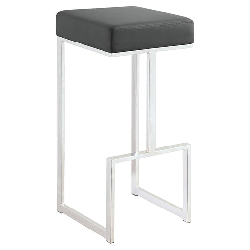 Gervase Square Bar Stool Grey and Chrome - Just Furniture (PA) - Multi Location
