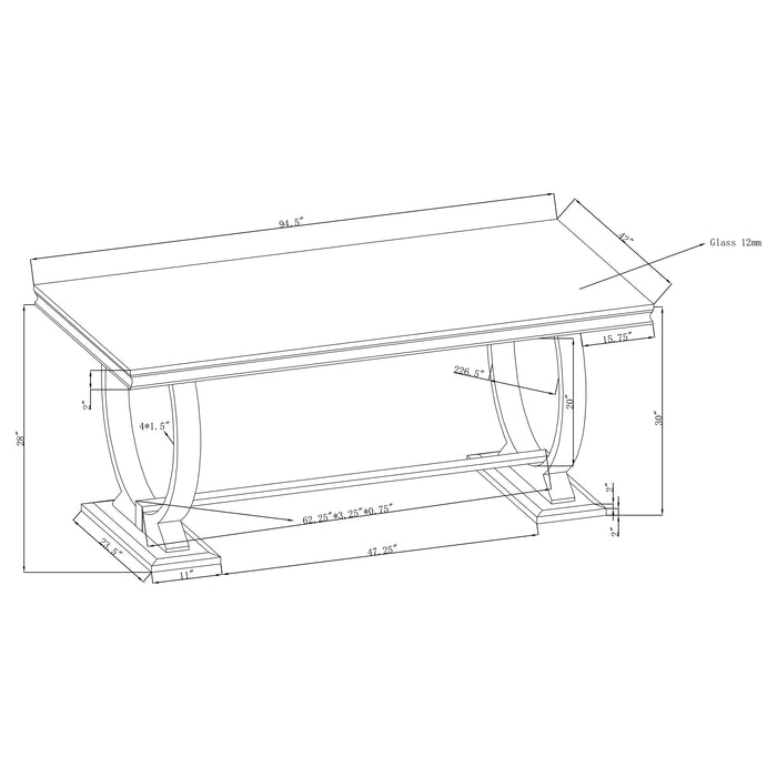 Antoine Rectangular Glass Top Dining Set Chrome - Just Furniture (PA) - Multi Location