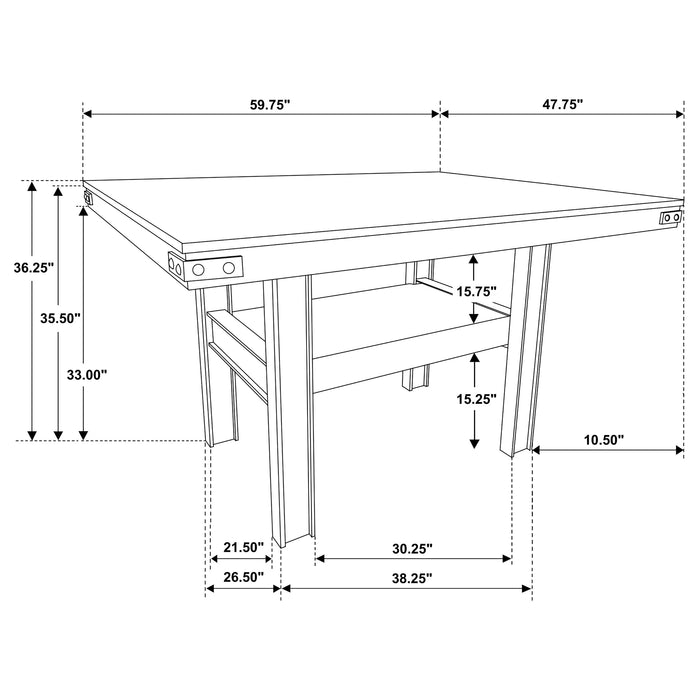 Patterson 5 Pc Counter Height Dining Set - Just Furniture (PA) - Multi Location