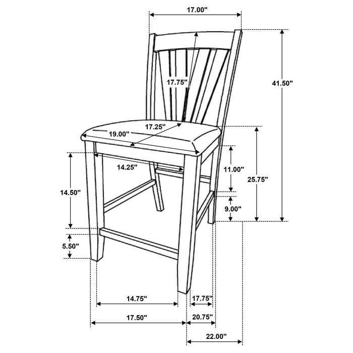 Canfield 5 Pc Counter Height Dining Set - Just Furniture (PA) - Multi Location