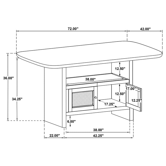 Kailani 8 Pc Counter Height Dining Set - Just Furniture (PA) - Multi Location