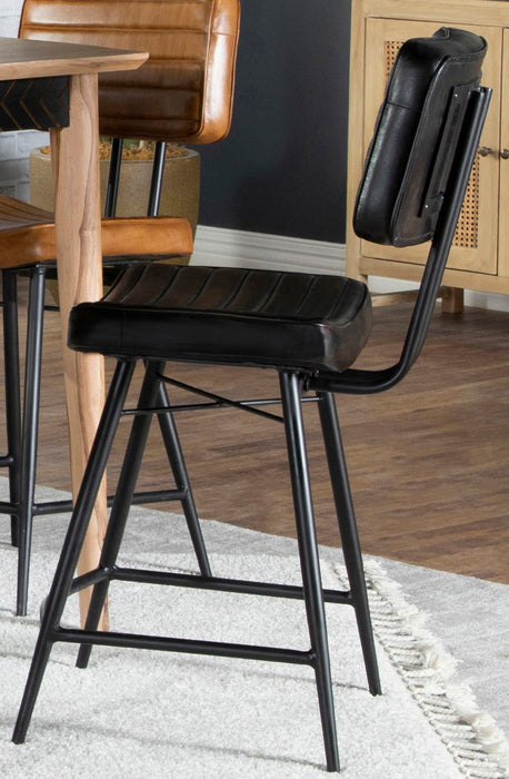 Partridge Upholstered Counter Height Stools with Footrest (Set of 2) - Just Furniture (PA) - Multi Location