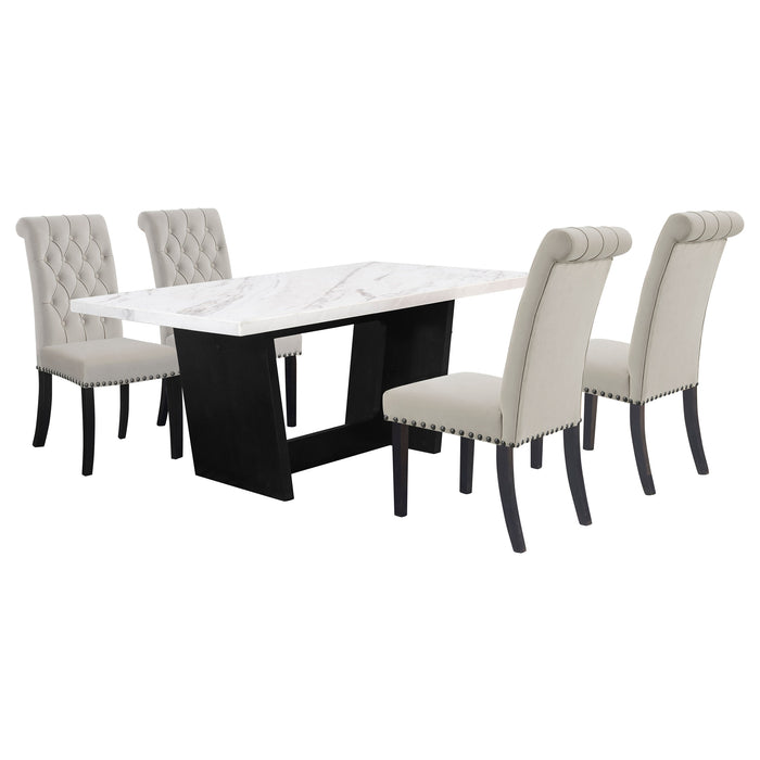 Sherry Rectangular Marble Top Dining Table set - Just Furniture (PA) - Multi Location