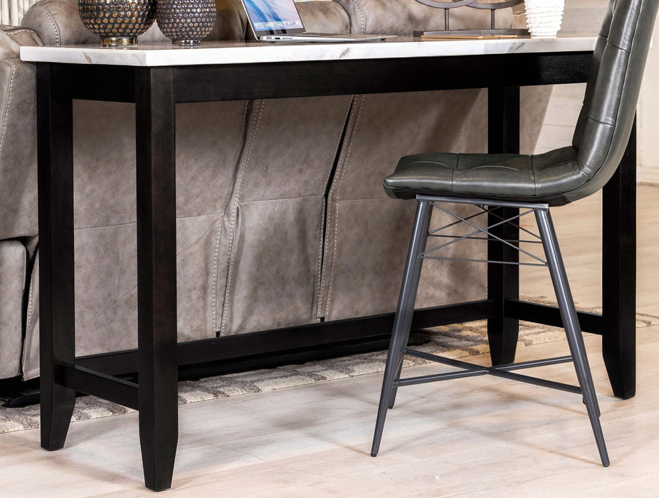 Toby Rectangular Marble Top Counter Height Table Espresso and White - Just Furniture (PA) - Multi Location