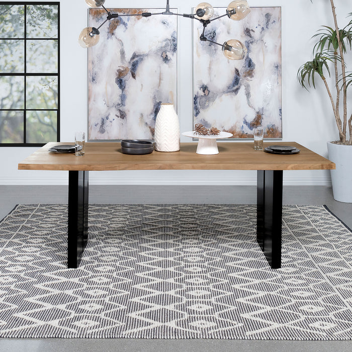 Bradshaw Rectangular Live Edge Dining Table Natural Acacia and Black - Just Furniture (PA) - Multi Location