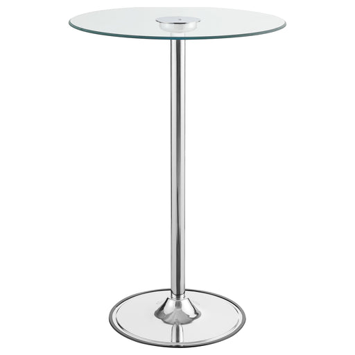 Thea LED Bar Table Chrome and Clear - Just Furniture (PA) - Multi Location