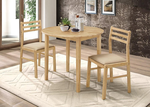 Bucknell 3-piece Dining Set with Drop Leaf Natural and Tan - Just Furniture (PA) - Multi Location