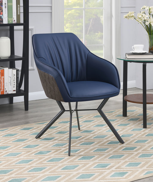 Mayer Upholstered Tufted Side Chairs (Set of 2) Blue and Brown - Just Furniture (PA) - Multi Location