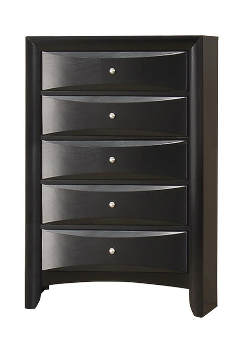 Briana Rectangular 5-drawer Chest Black - Just Furniture (PA) - Multi Location