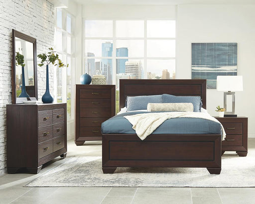 Kauffman Bedroom Set with High Straight Headboard - Just Furniture (PA) - Multi Location
