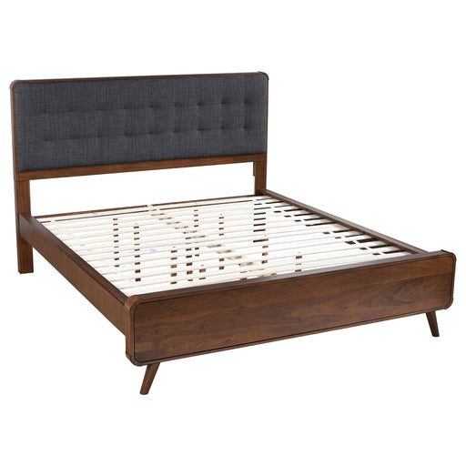 Robyn California King, E.King, & Queen Bed with Upholstered Headboard Dark Walnut - Just Furniture (PA) - Multi Location