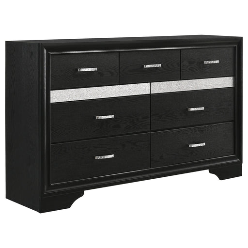 Miranda 7-drawer Dresser Black and Rhinestone - Just Furniture (PA) - Multi Location