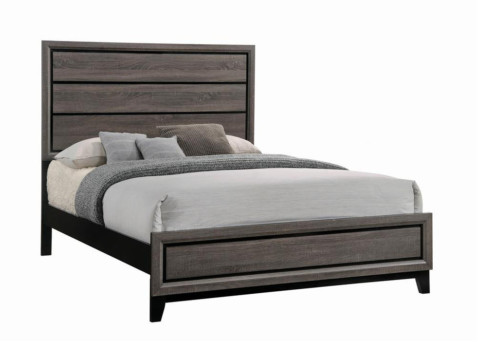 Watson Eastern King & Queen Bed Grey Oak and Black - Just Furniture (PA) - Multi Location