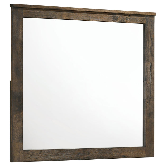 Woodmont Rectangle Dresser Mirror Rustic Golden Brown - Just Furniture (PA) - Multi Location