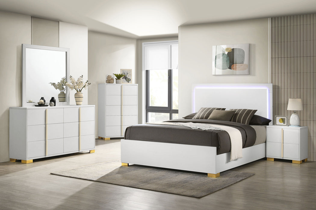 Marceline Beds White & Black Eastren King, Full, Twin, & Queen - Just Furniture (PA) - Multi Location