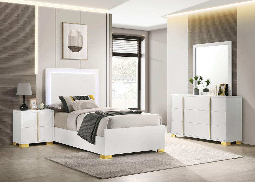 Marceline Bedroom Sets White & Black 4 & 5 Piece - Just Furniture (PA) - Multi Location