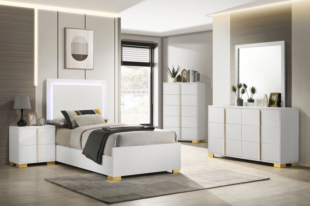 Marceline Beds White & Black Eastren King, Full, Twin, & Queen - Just Furniture (PA) - Multi Location