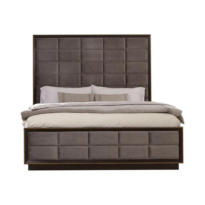 Durango California King, Eastren King, & Queen Upholstered Bed Smoked Peppercorn and Grey - Just Furniture (PA) - Multi Location