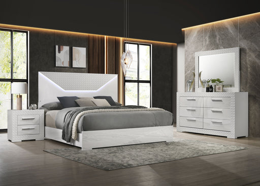 Ives 4 & 5 Piece Bedroom Set E.king & Queen White & Grey - Just Furniture (PA) - Multi Location