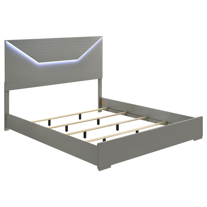 Ives 4 & 5 Piece Bedroom Set E.king & Queen White & Grey - Just Furniture (PA) - Multi Location