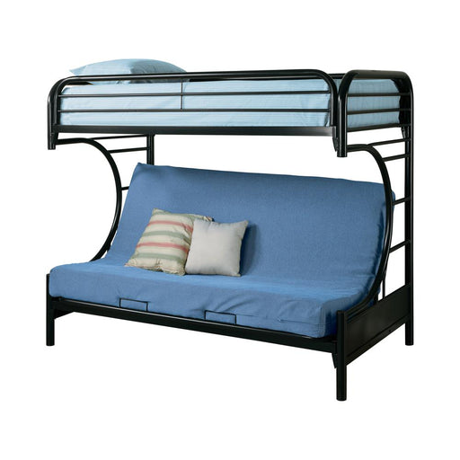 Montgomery Twin Over Futon Bunk Bed Glossy Black - Just Furniture (PA) - Multi Location
