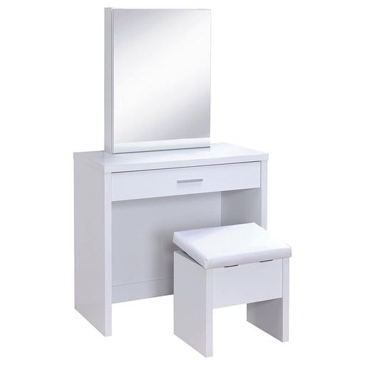 Harvey 2-piece Vanity Set with Lift-Top Stool White - Just Furniture (PA) - Multi Location