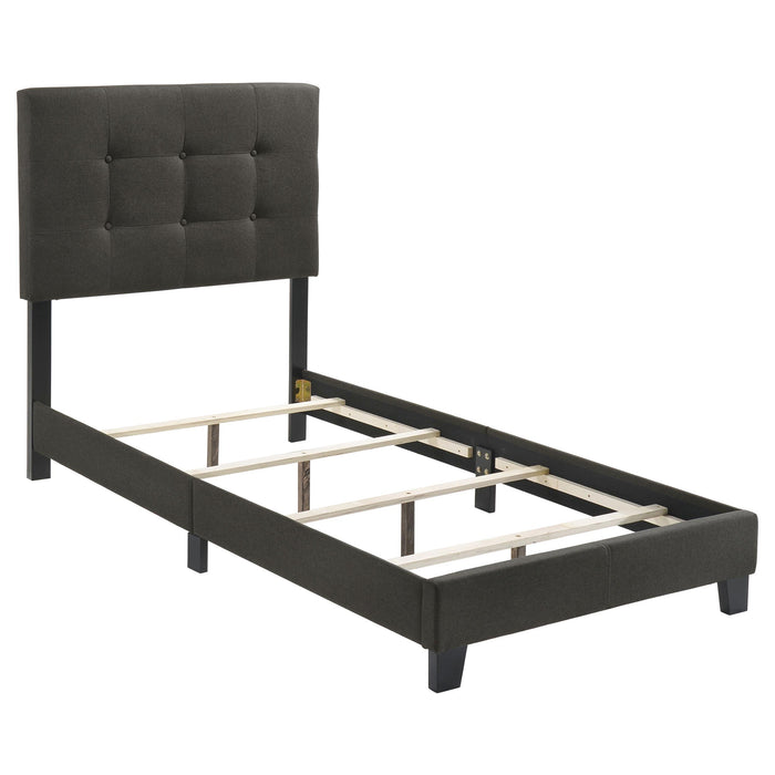 Mapes Tufted Upholstered Eastern King, Queen, Twin & Full Bed Charcoal & Grey - Just Furniture (PA) - Multi Location