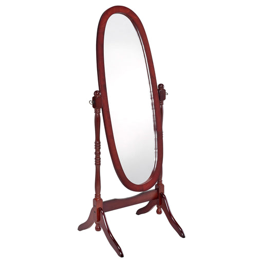 Foyet Oval Cheval Mirror Merlot - Just Furniture (PA) - Multi Location