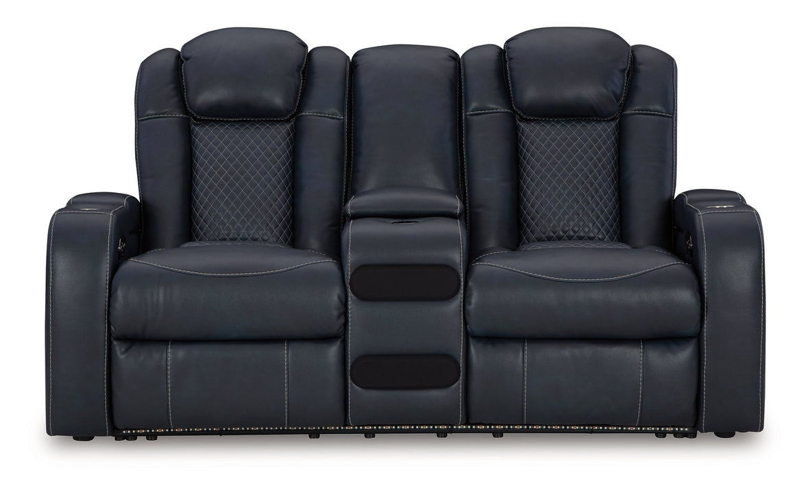 Fyne-Dyme Power Reclining Loveseat with Console - Just Furniture (PA) - Multi Location