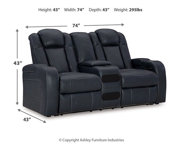 Fyne-Dyme Power Reclining Loveseat with Console - Just Furniture (PA) - Multi Location