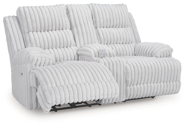 Rhines Falls Power Reclining Loveseat with Console - Just Furniture (PA) - Multi Location