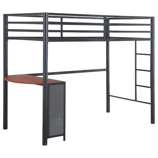 Fisher Twin Workstation Loft Bed Gunmetal - Just Furniture (PA) - Multi Location