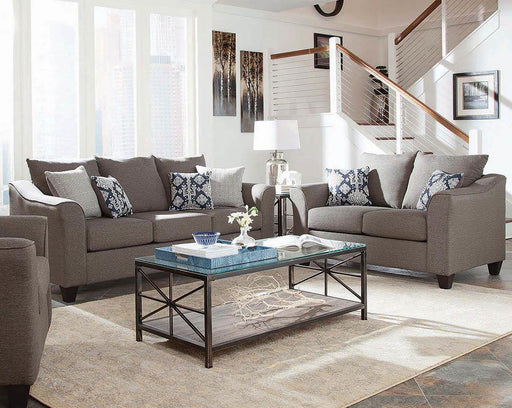 Salizar Upholstered Flared Arm Living Room Set Grey - Just Furniture (PA) - Multi Location