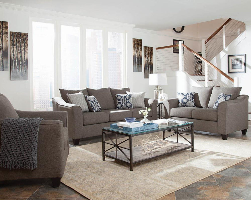 Salizar Flared Arm Loveseat Grey - Just Furniture (PA) - Multi Location
