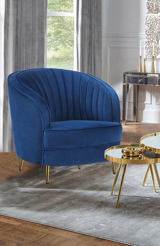Sophia Upholstered Vertical Channel Tufted Chair Blue - Just Furniture (PA) - Multi Location