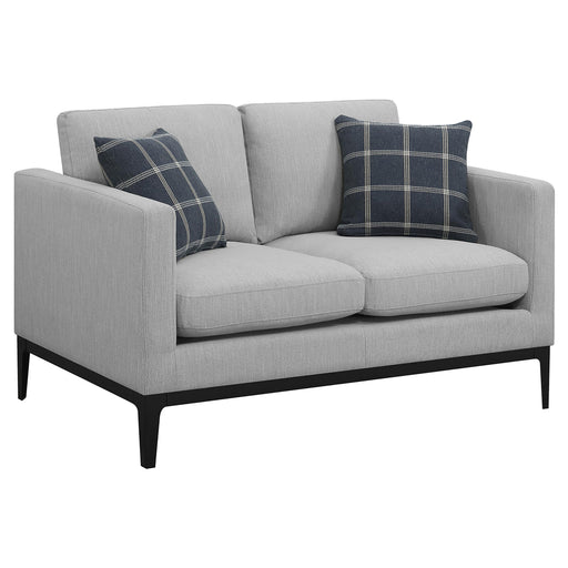 Apperson Cushioned Back Loveseat Light Grey - Just Furniture (PA) - Multi Location
