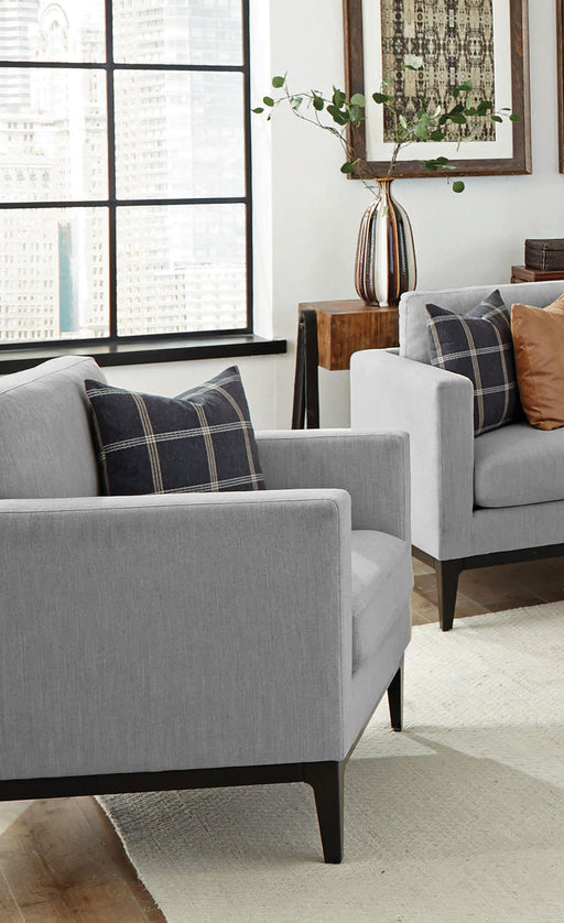 Apperson Cushioned Back Arm Chair Light Grey - Just Furniture (PA) - Multi Location