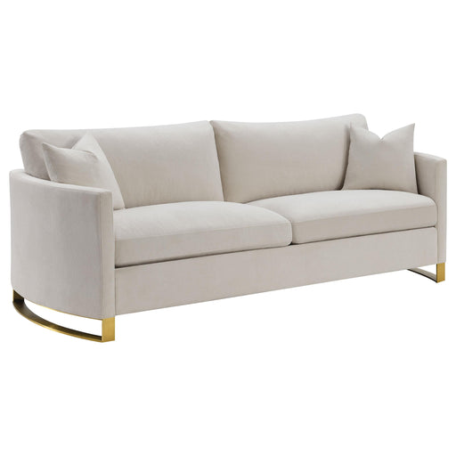 Corliss Upholstered Arched Arms Sofa Beige - Just Furniture (PA) - Multi Location