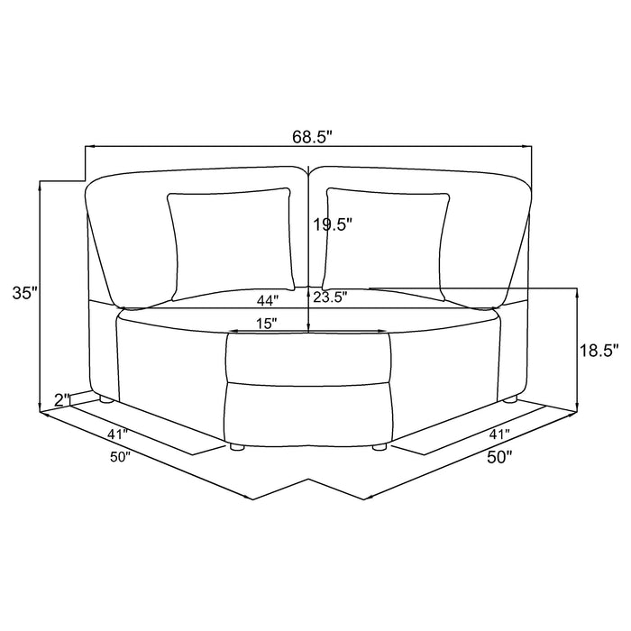 Emberson Modular Sectionals Side Chair - Just Furniture (PA) - Multi Location