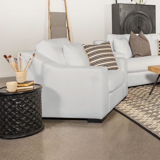 Ashlyn Upholstered Sloped Arms Chair White - Just Furniture (PA) - Multi Location