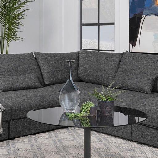 Sasha Upholstered Corner Chair Barely Black - Just Furniture (PA) - Multi Location