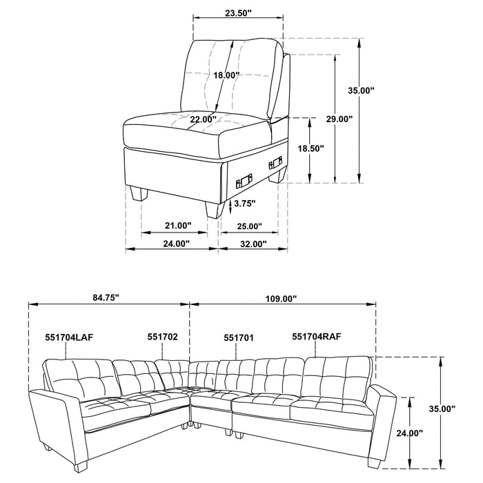 Georgina 4-piece Upholstered Modular Sectional Sofa Beige - Just Furniture (PA) - Multi Location
