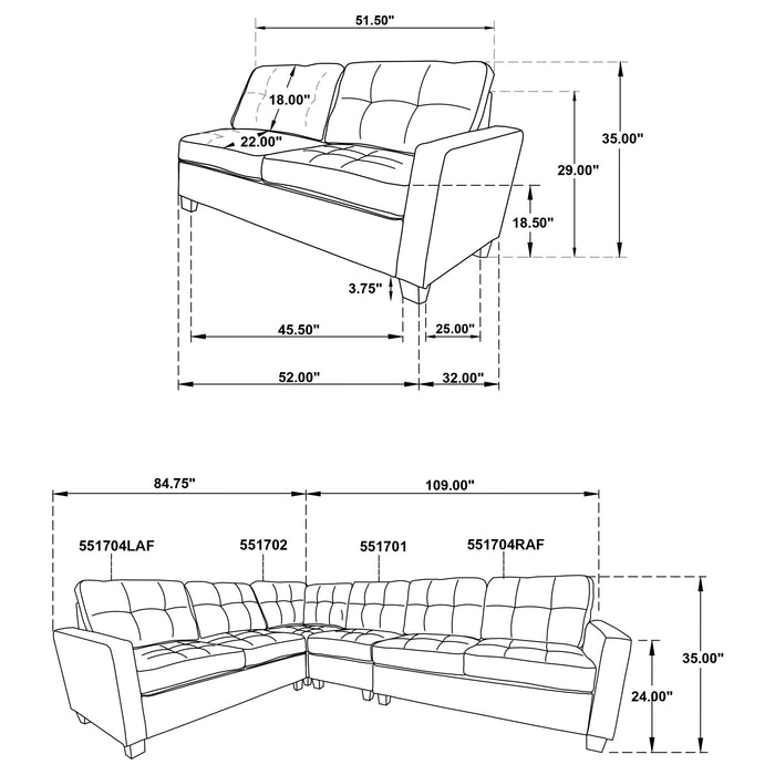 Georgina Sectional Loveseat - Just Furniture (PA) - Multi Location