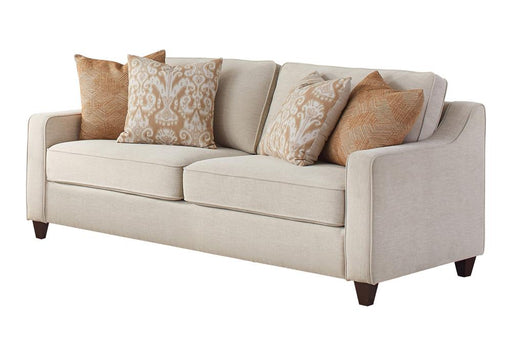 Christine Upholstered Cushion Back Sofa Beige - Just Furniture (PA) - Multi Location